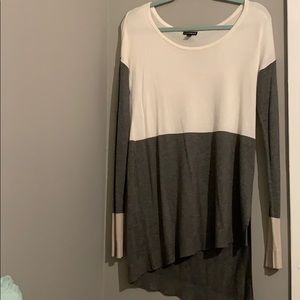 Grey and White Express Sweater